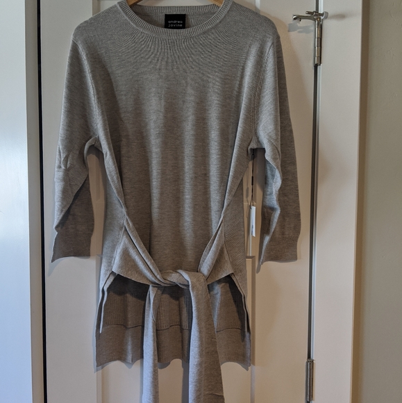Andrea Jovine Gray Sweater - Picture 3 of 4